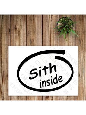*2 for $20* Stars Wars Sith Inside vinyl decal Sticker Handcrafted